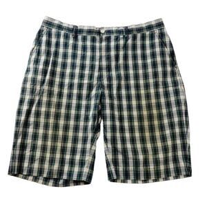 Ralph Lauren Mens Vintage Plaid Blue Green Shorts Size 36